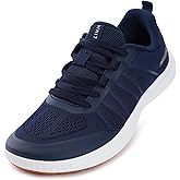 WHITIN Mens Wide Barefoot Road Running Shoes Width Toe Box Zero Drop Sneakers Size 10 10W Tennis Gym Walking Barefoot Sport Minimalist Hiking Athletic Training Blue 44