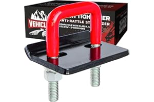 Vehiclex Anti Rattle Clamp Hitch Tightener for 1.25" and 2" Hitch Receivers – hitch clamp – 0.44" U-Bolt Diameter – Protective Anti-Rust Coating