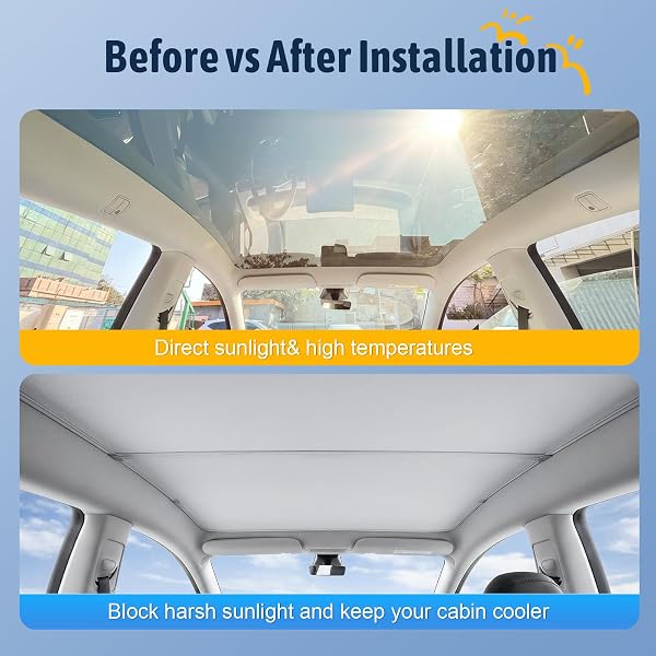 TESLA MODEL Y JUNIPER SUNSHADE ROOF 2025-2026, NO-SAG HEAT INSULATION GLASS ROOF SUNSHADE, NANO REFLECTIVE UV BLOCK SUNROOF SHADE, FOLDABLE TESLA MODEL Y JUNIPER ACCESSORIES (GRAY)