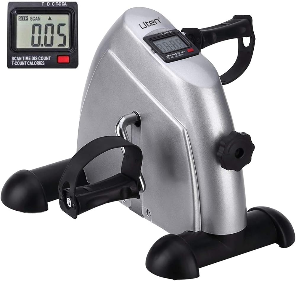 Uten Mini Exercise Bike Pedal Exerciser Resistance Cycle Indoor Gym