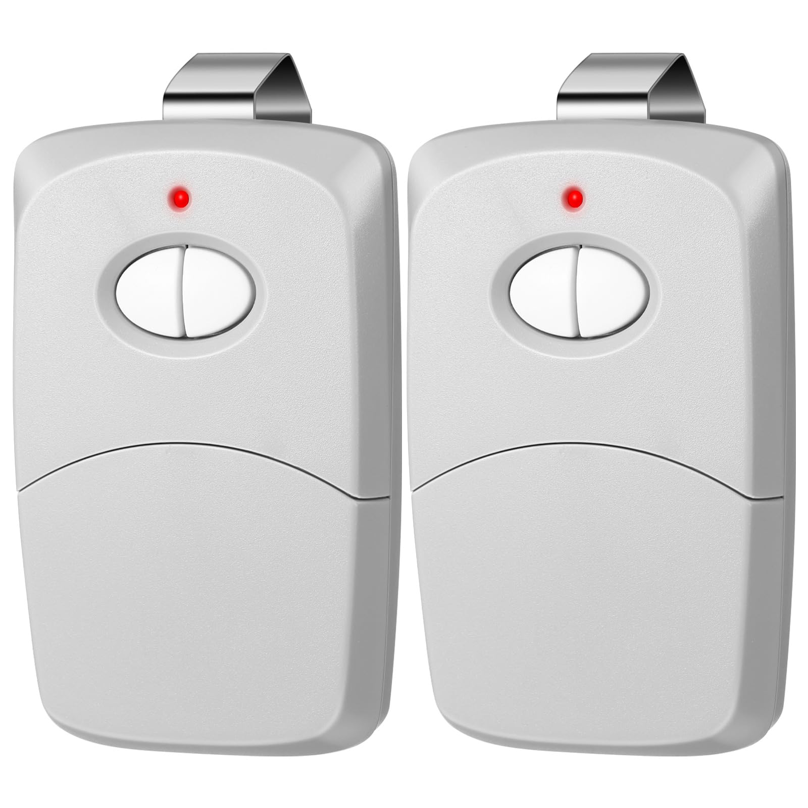 Photo 1 of Kingdder 2 Pcs Two Button Gate Remote Control Compatible with Linear Multicode 10 Dip Switch Garage Door Remote Opener 3089 3060 3070 3083 300mhz, Control 2 Different Doors Simultaneously (Grey)