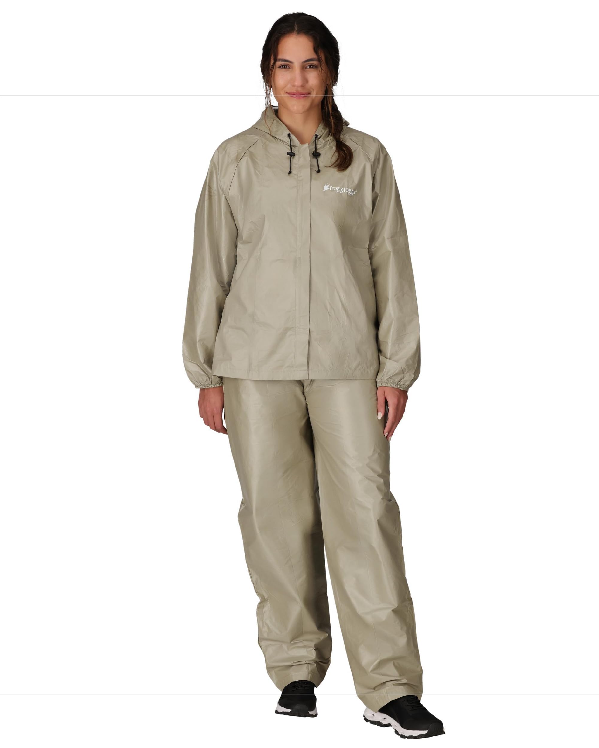 Photo 1 of ***HAS STAINED****FROGG TOGGS Womens Ultra-lite2 Waterproof Breathable Rainsuit Rain Suit, Khaki, Medium US