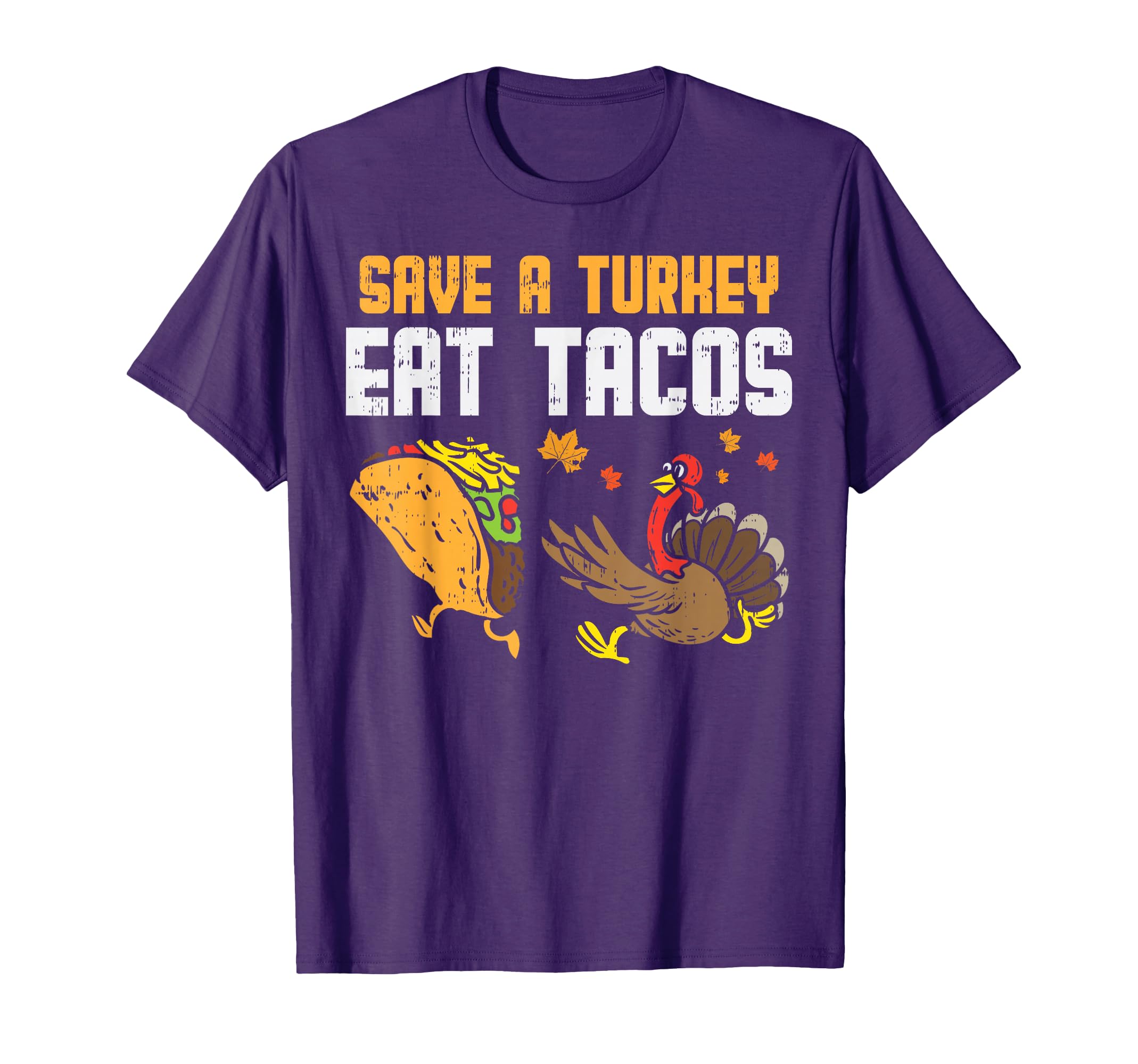 Photo 1 of ****purple not black ******Save Turkey Eat Tacos Mexican Funny Thanksgiving Day Gift T-Shirt L