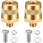 2 Packs Battery Terminal Connectors Set, Auto Battery Post Terminals Post Adapters, for M8 Top or Side Post Threaded Terminal Charging Post Extender Adaptor Conversion Nuts Screws