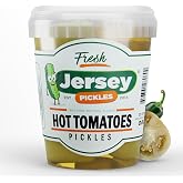 Jersey Pickles - Hot Pickled Tomatoes (Quart) &ndash; Pickled Vegetable &ndash; Handcrafted Gourmet Topping for Sandwiches, Charcuterie &amp; More