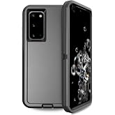 Anloes Case for Samsung Galaxy S20 5G（Not for S20 FE/Plus/Ultra, Phone Case Heavy Duty Shockproof Rugged Protective, 3 in 1 Bumper Cover (Black)