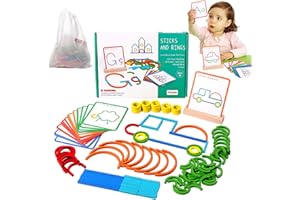142pcs Smart Sticks, Wooden Smart Sticks for Toddlers, Spelling/Stem/Art in One, Enhance Creativity Imagination Focus (1SET)