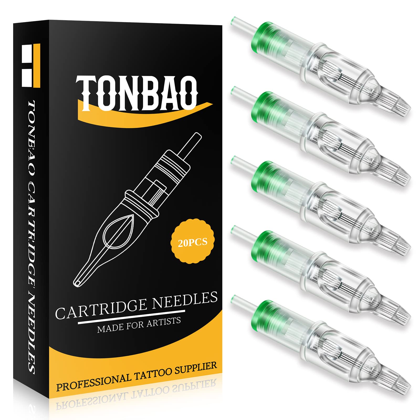 Cartridge - TONBAO 20pcs Cartridges 5M1 Round Liner for Machine Pen(#1205M1)…… — image 1