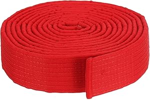 PATIKIL Taekwondo Colored Ranking Belt 1.5" x10.5Ft 3.2m, Cotton Martial Arts Judo Karate Belt for Coach Teaching Practice, R