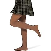 KBVOT Girls Fleece Lined Tights Kids Warm Thermal Winter Thick Leggings Pantyhose Fake Translucent Pants for School Dress