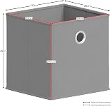 Vida Designs Durham Cube Bookcase Storage Organiser 4 Cube 2 Grey Baskets Grey view 9