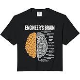 Engineers Brain Funny Mechanical Problem Solving Engineer Comfort Colors Crop Top
