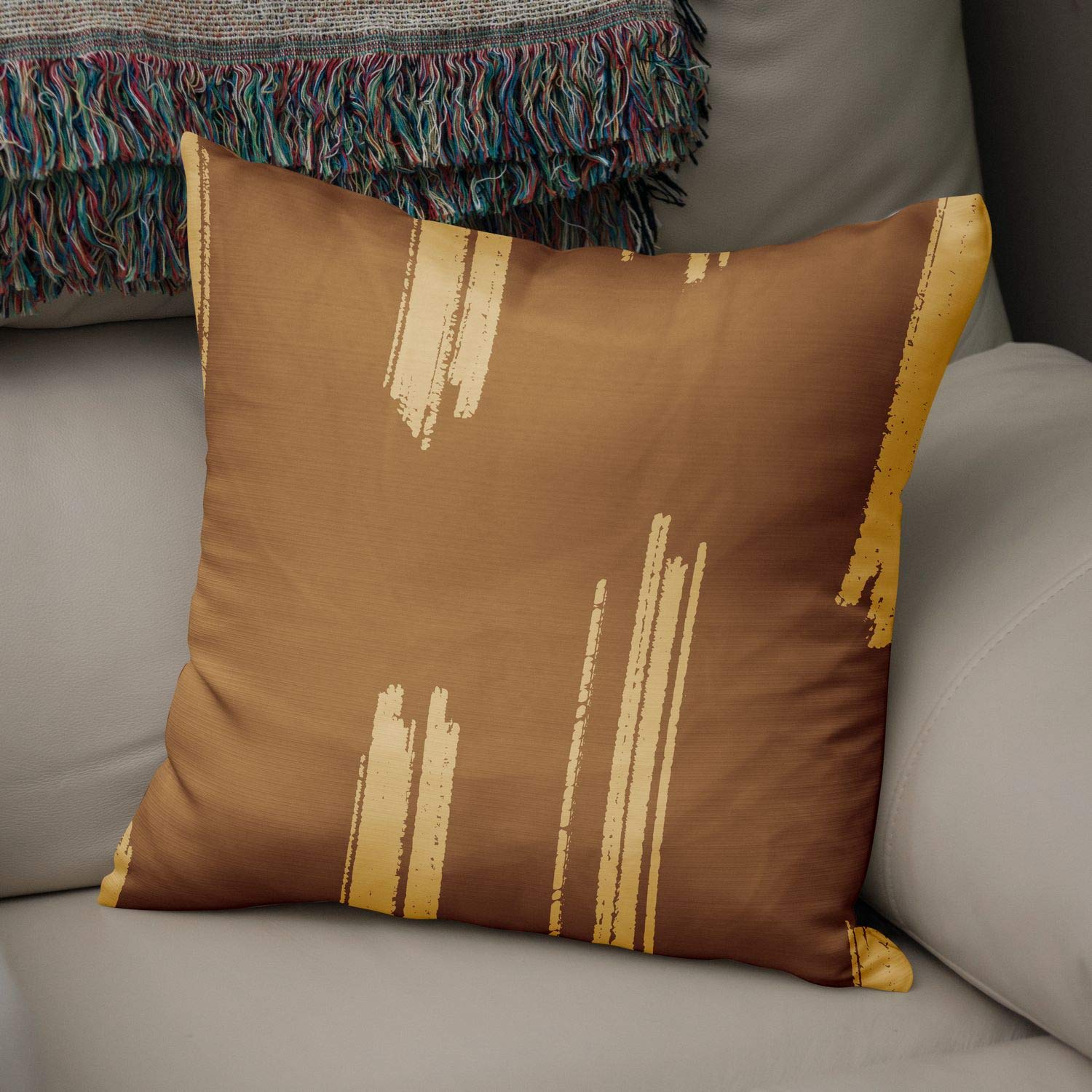 Bonamaison Decorative Cushion Cover Brown Tones, Throw Pillow Covers, Home Decorative Pillowcases for Livingroom, Sofa, Bedroom, Size:50x50 Cm - Designed and Manufactured in Turkey
