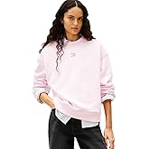 Tommy Jeans Women's Medium Weight Pullover Crewneck with Center Embroidered Flag Logo