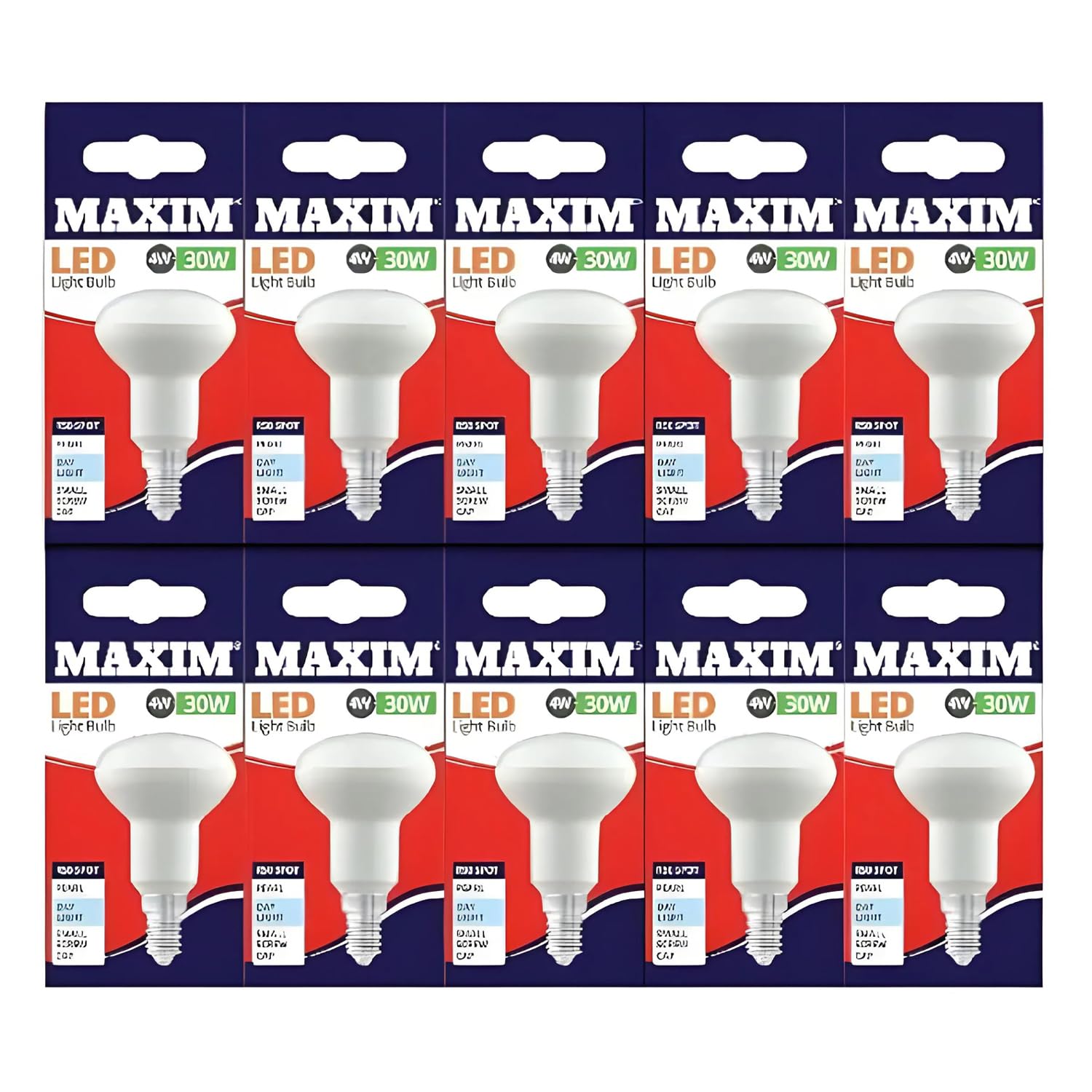 MAXIM LED R50 Small Edison Screw (Daylight White) - 4watt (30watt) - 320 Lumen (Pack 10) - 30MLR50E14D5X10