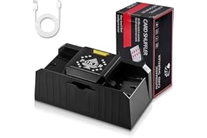 FEIERYA Quiet Automatic Card Shuffler 2 Deck,USB/Battery Operated Electric UNO Poker Shuffler,Playing Card Shuffler for Home Card Game,Travel