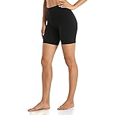 YUNOGA Women Biker Shorts 4"/6"/8" Inseam - High Waisted Tummy Control Workout Athletic Exercise Spandex Yoga Shorts