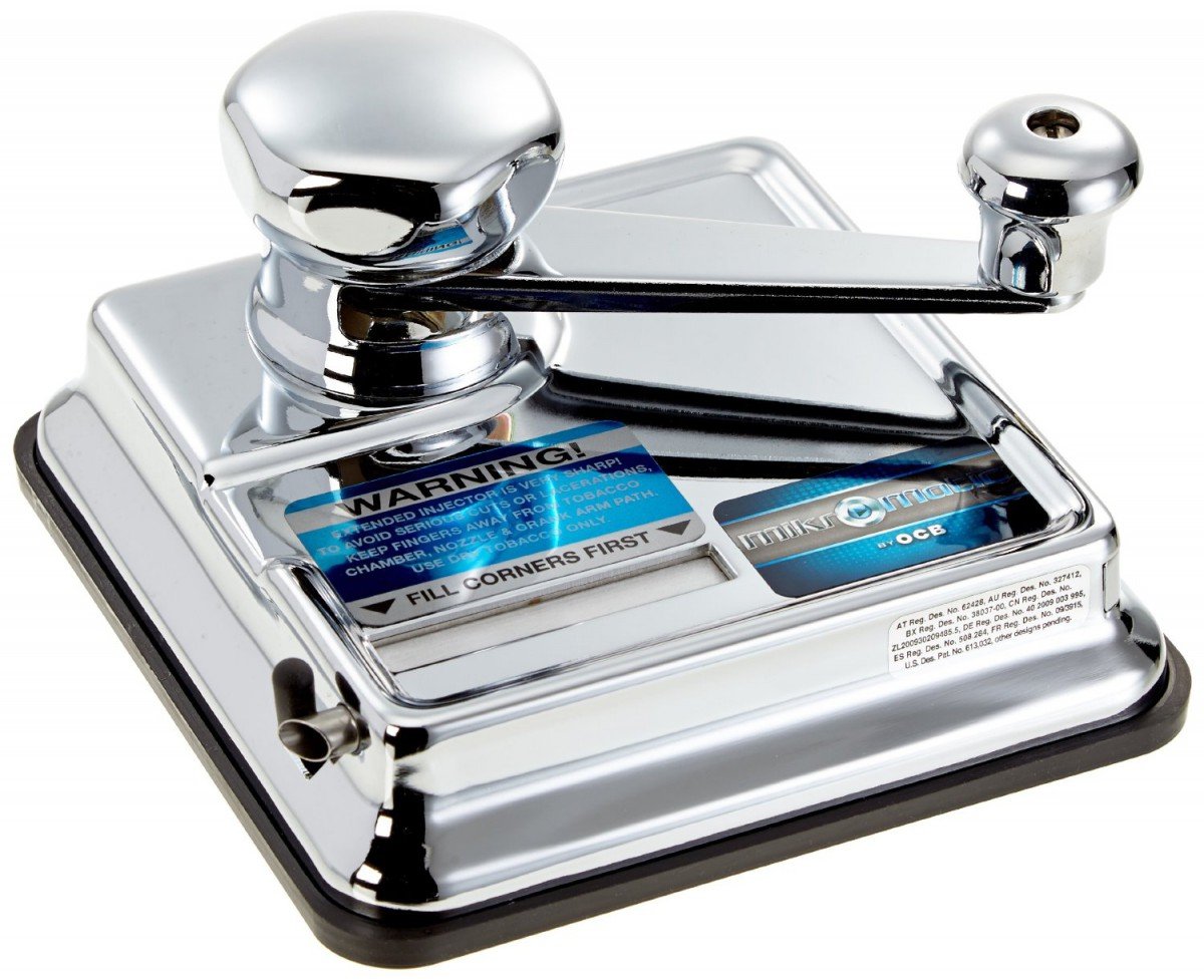 OCB MikrOmatic Duo Cigarette Tamping Machine, Chrome, Silver, 15 x 15 x 10 cm
