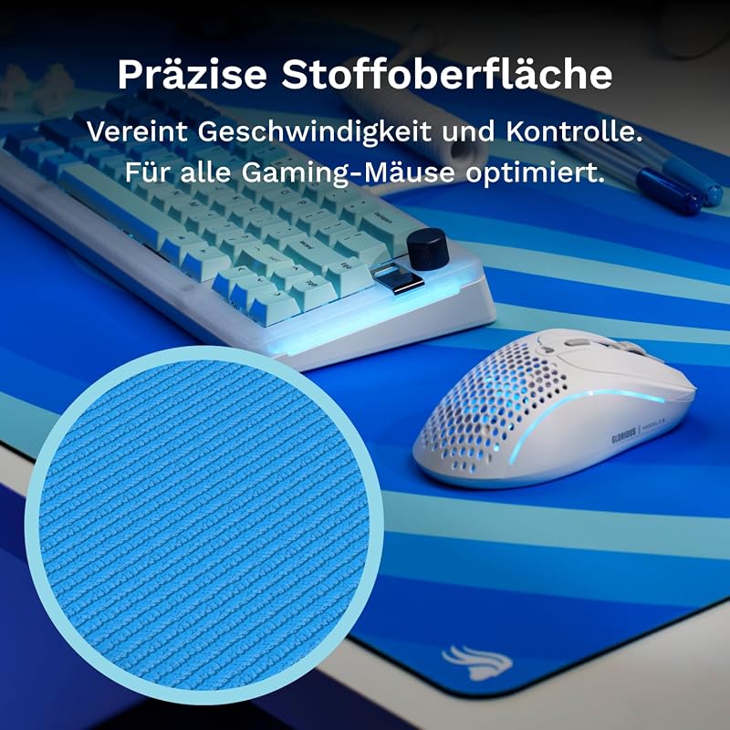 Gaming Mouse Pad GMP 2 - Ocean - XXL - Vattentät musmatta med en balanserad yta för höga hastigheter Och kontroll Och Kanter som Inte fransas - 915 x 460 x 3 mm - 2XL-skrivbordsunderlägg