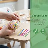 Frendour 100 Pcs Sweet Cone Bags 30x16cm with 100 Colorful Ties view 3