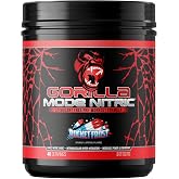 Gorilla Mode Nitric Stim-Free Pre-Workout | 768 Grams (Rocket Frost) | Upgraded Stimulant Free Pre-Workout | Best Tasting and Most Effective for Massive Pumps, Vasodilation, Power