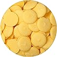 Yellow Chocolate Melting Wafers, 12 Ounce Bulk Bag, Yellow Chocolate, Yellow Candy, Melting Chocolate Candy Discs For Baking, Dipping, Decorating - The Hampton Popcorn & Candy Company