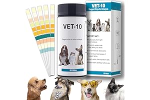 VET-10 Pet Urine Test Strips for Dogs, Cats & Vets - Easy to Use for Quick and Accurate Result to Help Manage Pet UTI & Welln