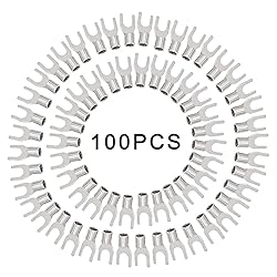 Carkio 100 PCS SNB3.5-4 Non-Insulated Fork Spade