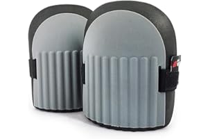 FREEKYROCK Professional Knee Pads for Men & Women - EVA Foam Cushion Home & Garden kneeler with Additional TPR Sheet,Lightweight, Washable ,Soft Inner Liner & Easy Fit with Adjustable Elastic Velcro Straps(grey)