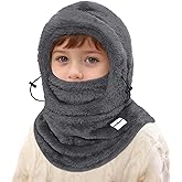 Kids Balaclava Ski Mask Windproof Hooded Face Mask Thermal Fleece Winter Hat for Boys Girls