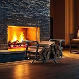 NiHome Cauldron-Style Firewood Rack 450 lbs Capacity Indoor/Outdoor view 5
