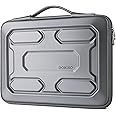 DOMISO 14 inch Laptop Sleeve with Handle Shockproof Computer Bag Waterproof EVA Protective Carrying Case for 14" ThinkPad E480/Yoga 920/13.5" Microsoft Surface Book/HP Pavilion 14 Stream 14, Silver