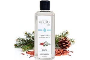 Maison Berger - Festive Fir - Lampe Berger Fragrance Refill Oil for Home Diffusers - Luxury Air Freshener with Pine Needles, Eucalyptus & Cedarwood Notes - 16.9 Fl Oz (500ml)