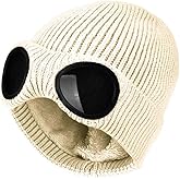 Belsen Unisex Goggle Knitted Beanie Hat Windproof Warm Winter Skull Cap