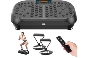 Vibration Plate Exercise Machine - CrazyFeb Vibration Plate for Lymphatic Drainage, Whole Body Vibrating Plate Exercise Machine - Waver Vibration Plate High-Intensity Fitness Equipment for Weight Loss