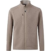 M MAELREG Mens Winter Jacket Performance Thermal Stand Collar Full Zip Textured Insulated Casual Jacket with 5 Pockets