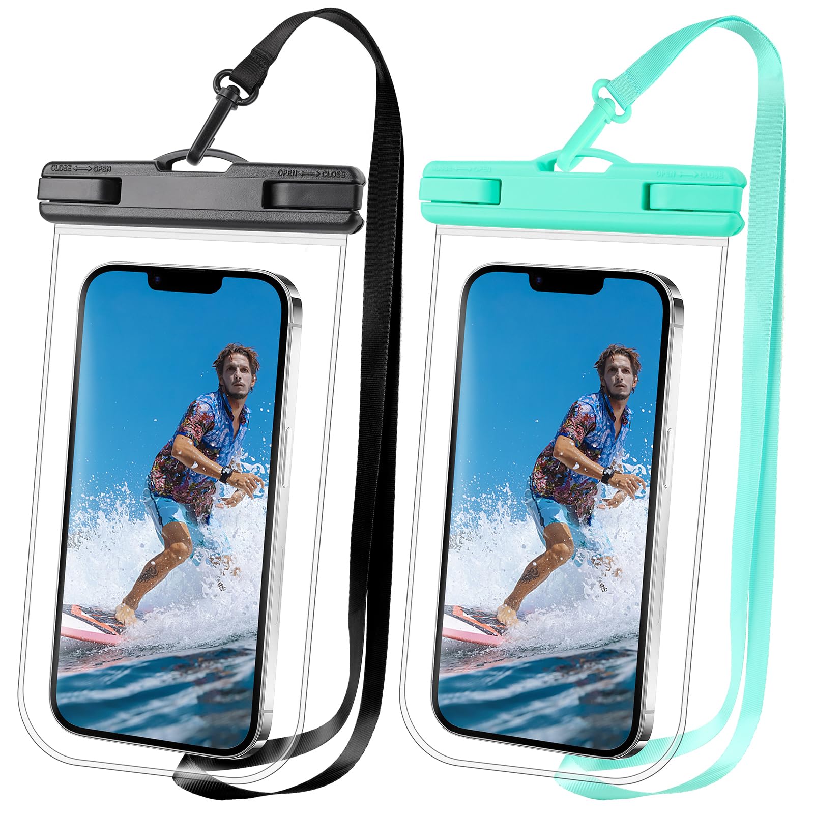 Photo 1 of MR.LUYU Waterproof Phone Pouch for Cruise Essentials 2025, Beach Vacation Essentials Cruise Ship Travel Must Haves, Dry Bag Case for iPhone 16 15 14 13 12 11 Plus Pro Max Galaxy Pixel - 2 Pack Clear