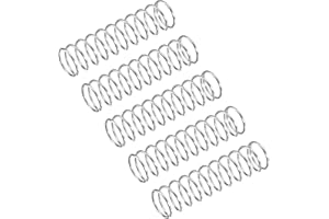 uxcell Compression Spring, 5Pcs 304 Stainless Steel, 10mm OD, 0.8mm Wire Size, 40mm Free Length, Silver Tone
