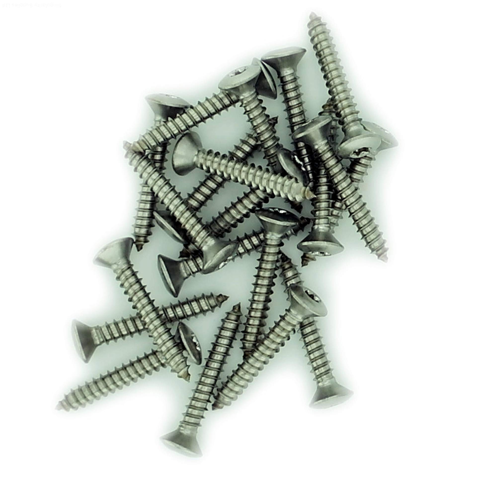 No.10 x 1.5 (4.8mm x 38mm) TX Raised Countersunk Self-Tapping Screw - Stainless Steel (A2) (Pack of 20)