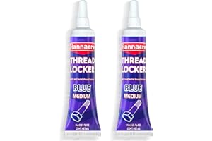 HANNAERA Thread Lock Blue, Threadlocker Medium Strength, Lock and Seal Metal Nuts, Bolts & Fasteners, Removable, All-Purpose, Anaerobic (6g2pack)