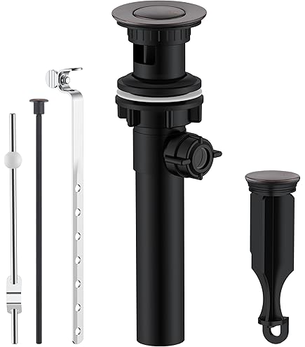 Tappo Di Scarico Per Lavabo Moen 10709AZ – Ricambio Pop-up, Corpo In Plastica, Finitura Bronzo Antico, Per Rubinetti Lavabo
