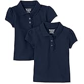 The Children's Place Girls' Toddler Mulipack Short Sleeve Ruffle Pique Polos