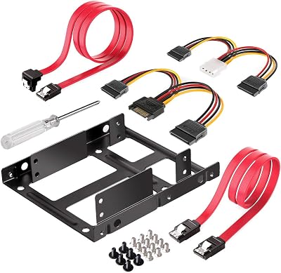 Inateck SSD Mounting Bracket 2.5 to 3.5 SATA Cable Power Splitter ST1002S