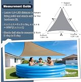 HEYOMART 3x3x3m Sun Shade Sail Triangle UV 98% Water Resistant view 3