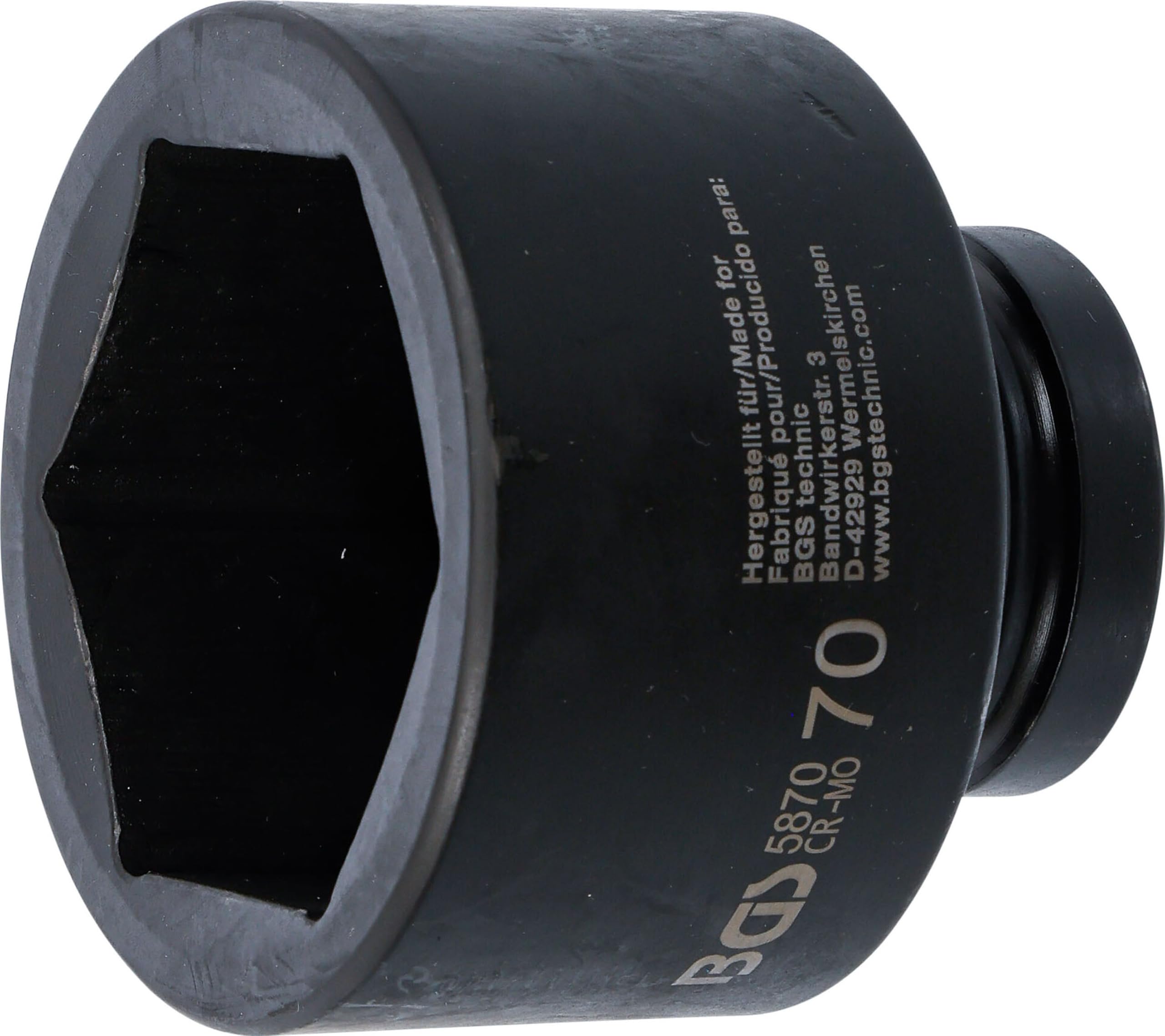 BGS 5870 | Impact Socket, Hexagon | 25 mm (1") Drive | 70 mm