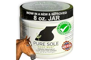 Pure Sole Hoof Clay for Horses – Natural Effective Thrush Hoof Treatment for Thrush, White Line and Cracks | Hoof Care Mud for Donkeys and All Other Hoofed Animals | 8 oz.