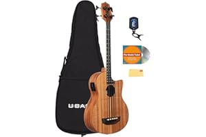 Kala UBASS-NOMAD-FS Nomad Acoustic-Electric U-Bass Bundle with Gig Bag, Tuner, Austin Bazaar Instructional DVD, and Polishing Cloth