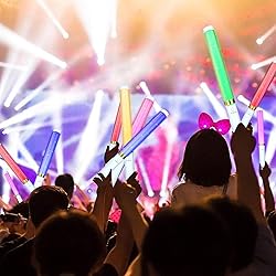 Bsgifts LED Glow Sticks 6 Pack, Reusable Light Up