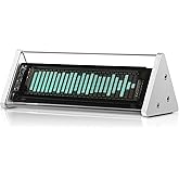 [Upgraded] VFD Audio Spectrum Analyzer Bluetooth 5.0 Receiver 3.5mm AUX Selector (Silver)