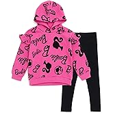Barbie Girls Fleece Hoodie and Leggings Outfit Set Toddler to Big Kid Sizes (2T - 18-20)